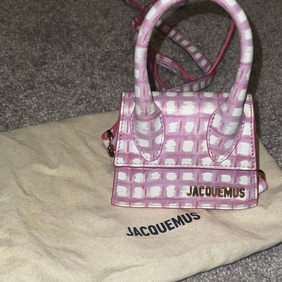 Jacquemus Pink Check 'Le Chiquito' Clutch Bag - Picture 6 of 8